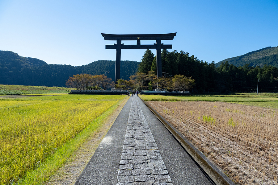 鳥居だけが残されている現在の大斎原